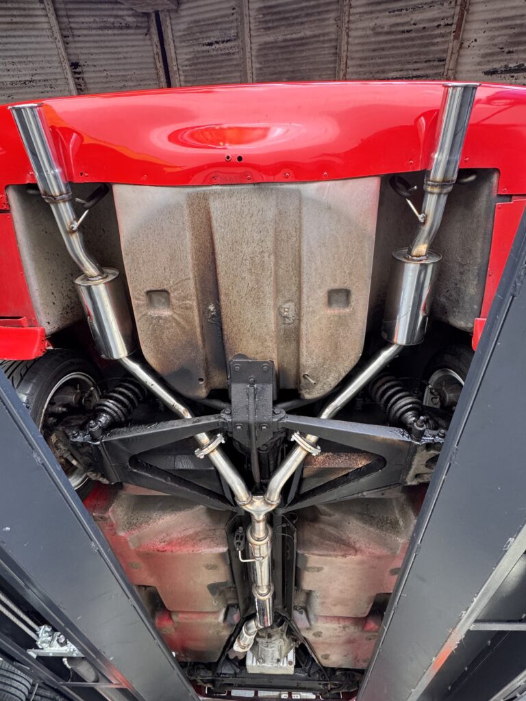 Lotus Excel custom-built stainless steel dual exhaust system by LTC