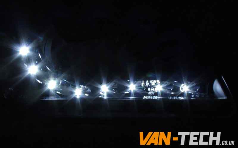 W-T5-Headlights-DRL-LED-Audi-Style-2003-2010-phl90465-4 VW Transporter T5 Headlights Black DRL LED Audi Style 2003-2010