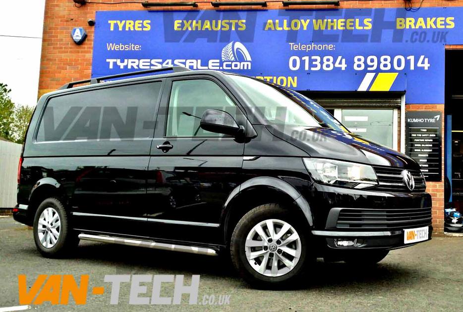 vw-transporter-t6-sportlien-stainless-steel-side-bars-2 VW T6 T6.1 Side Bars Sportline Stainless Steel O.E Style SWB LWB Transporter